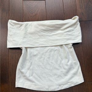 Aerie Cream Off-Shoulder Top